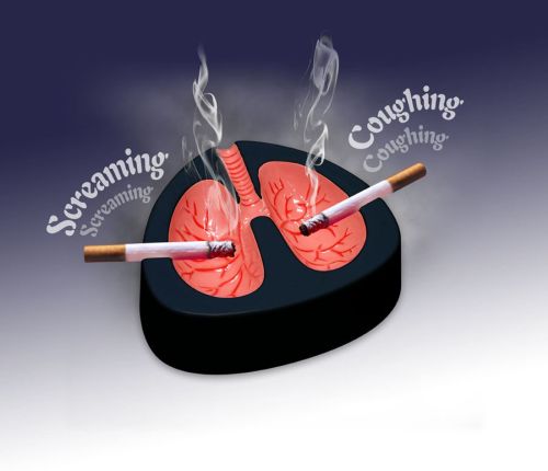 caughting ashtray