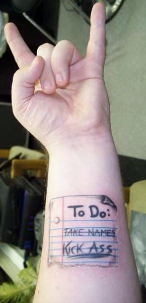 to do list tattoo