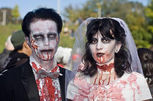 zombie wedding theme