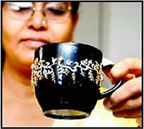 gold coffee mug