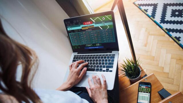 Photo of a Girl Betting on Sports Photo of a Girl Betting on Sports