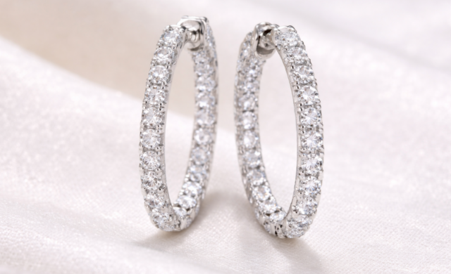 diamond Hoop earrings